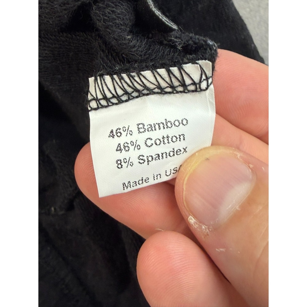 Vintage Lisa Bayne Bamboo Women Pants Black SM Made in USA - Picture 8 of 11